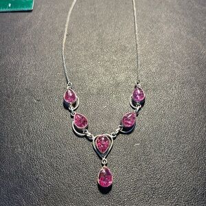 Synthetic Crackle Stone Necklace